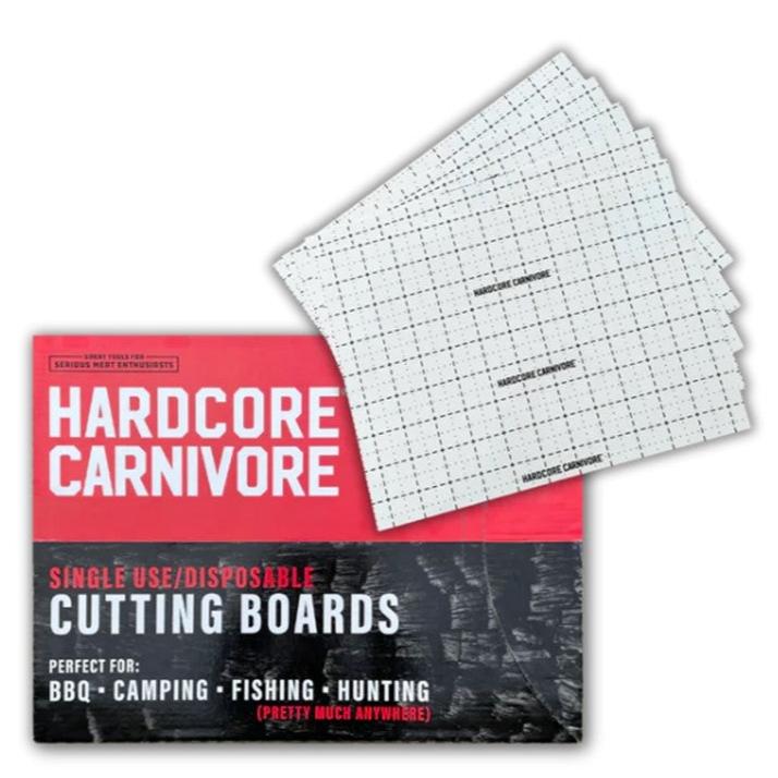 Hardcore Carnivore Disposable Cutting Boards - 30 pack