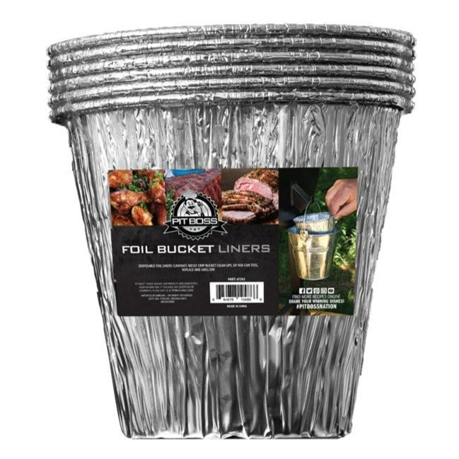 Pit Boss Foil Bucket Liners- 6 pack